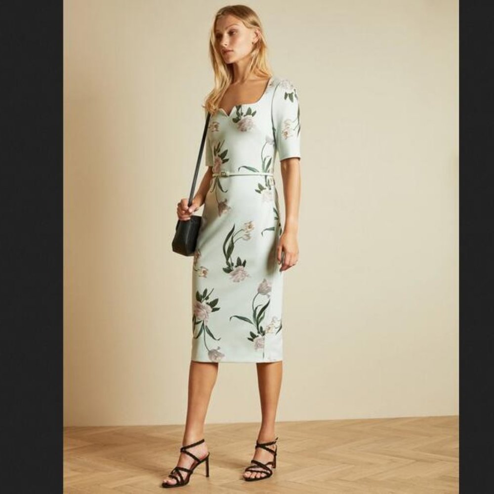 Ted Baker MAGIEYY Elderflower Fitted Dress Ted Size 0